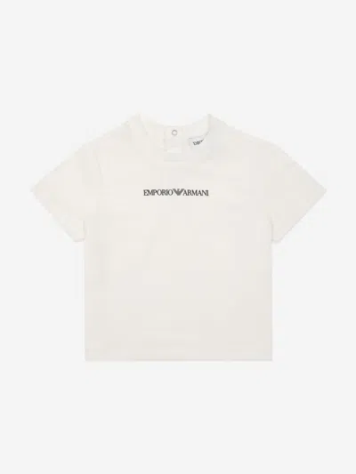 Emporio Armani Kids' Baby Boys Essential T-shirt In White