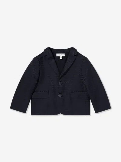 Emporio Armani Kids'  Baby Boys Logo Blazer In Blue