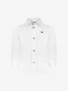 Emporio Armani Baby Boys Long Sleeve Embroidered Shirt 9 Months White By Childsplay Clothing In White