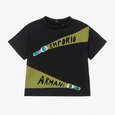 Emporio Armani Baby Boys Navy Blue Cotton Torch T-shirt