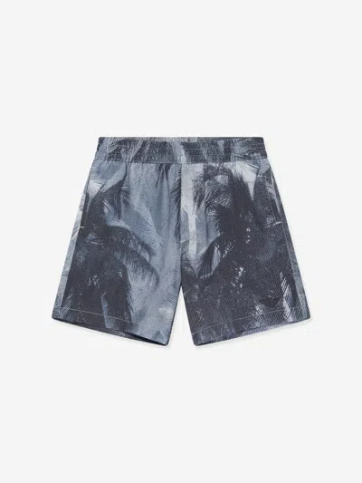 Emporio Armani Kids' Baby Boys Palm Leaf Shorts In Blue