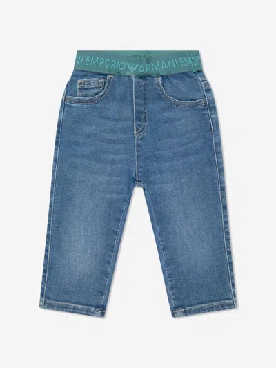 Emporio Armani Baby Boys Pull On Jeans In Blue