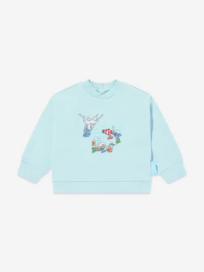 Emporio Armani Kids'  Baby Boys Smurf Sweatshirt In Blue
