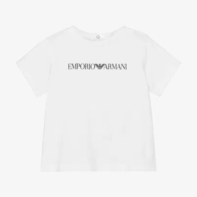 Emporio Armani Baby Boys White Cotton T-shirt