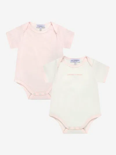 Emporio Armani Baby Girls Bodysuit Set 1 Mth Pink