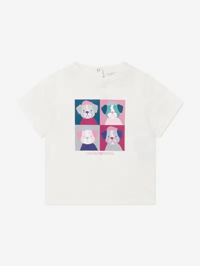Emporio Armani Baby Girls Graphic T-shirt In White