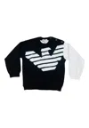 Emporio Armani Baby Sweater  In Blue