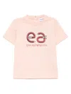 Emporio Armani Back-to-school Logo Print T-shirt In Pink