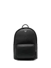 Emporio Armani Men's Logo Nylon Backpack In Black