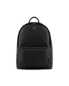 Emporio Armani Asv Regenerated Saffiano Leather Round Backpack With Eagle Plate In Black