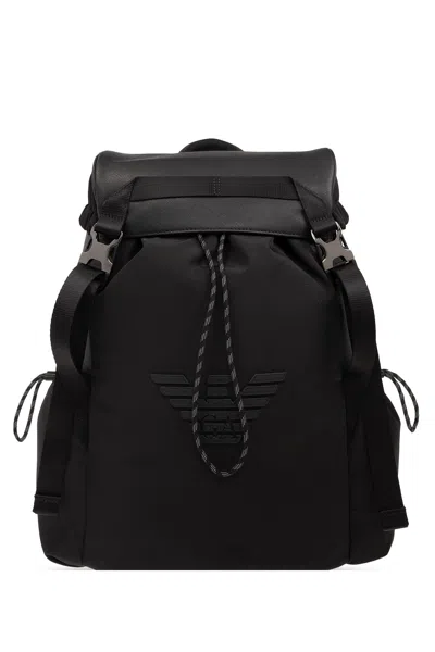 Emporio Armani Backpack With Logo In Black