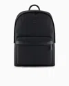 Emporio Armani Zippered Backpack In Black