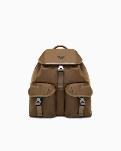 Emporio Armani Backpacks In Sand