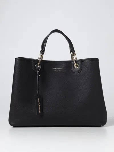 Emporio Armani Bag In Grained Synthetic Leather In Black