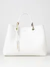 Emporio Armani Myea Medium Black Shopper Tote Bag In White
