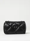 Emporio Armani Quilted Faux-leather Shoulder Bag In Black
