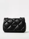 Emporio Armani Quilted Faux-leather Shoulder Bag In Black