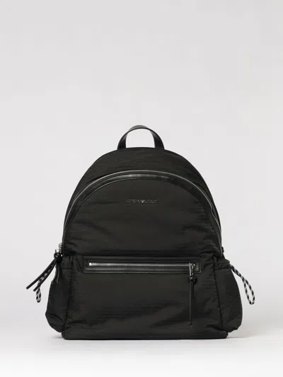 Emporio Armani Logo-plaque Backpack In Black