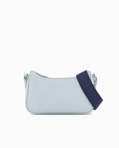 Emporio Armani Official Store Baguette Bag With Deer Print In Light Gray