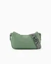 Emporio Armani Official Store Baguette Bag With Deer Print In Light Green