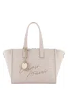 Emporio Armani Medium Shopper Bag In Jacquard Canvas With All-over Monogram