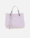 Emporio Armani Myea Vegan Leather Handbag In Pastel Pink