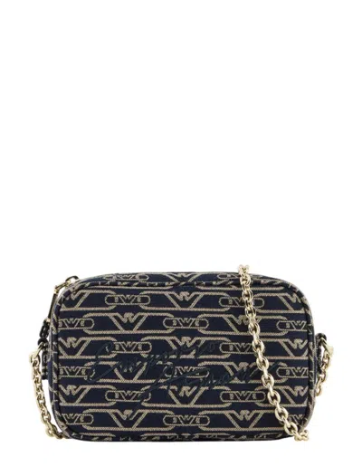 Emporio Armani Bags In Blu/ecru