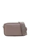 Emporio Armani Taupe Logo Crossbody Bag In Brown