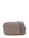 Emporio Armani Taupe Logo Crossbody Bag In Brown