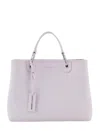 Emporio Armani Myea Vegan Leather Handbag In Pastel Pink In Baby Pink/terra