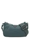 Emporio Armani Zippered Shoulder Bag In Balsam Green