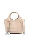 Emporio Armani Small Tote Bag Crocodile Effect In Beige