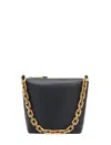 Emporio Armani Leather Small Hobo Bag With Chain In Black