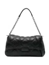 Emporio Armani Quilted Foldover Chain-link In Black