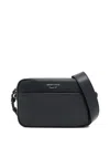 Emporio Armani Bovine Leather Shoulder Bag In Black