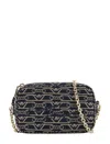 Emporio Armani All-over Monogram Jacquard Camera Case In Blue
