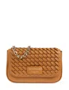 Emporio Armani Shoulder Bag With Decorative Weave In Brown