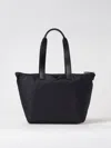 Emporio Armani Asv Recycled Nylon Shopper Handbag In Black