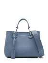 Emporio Armani Official Store Medium Myea Shopper Bag With Deer Print In Gray