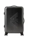 Emporio Armani Debossed-monogram Four Wheel Suitcase