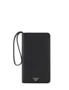 Emporio Armani Asv Regenerated Saffiano Leather Organiser With Eagle Plate In Multicolor