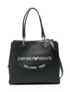 Emporio Armani Women's Logo Tote Bag In Nero/nero/bianco