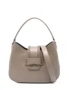 Emporio Armani Small Leather Shoulder Bag In Nude