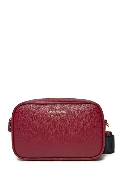 Emporio Armani Shoulder Bags In Wine
