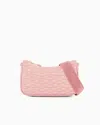 Emporio Armani Baguette Bag With All-over Monogram Print In Pink