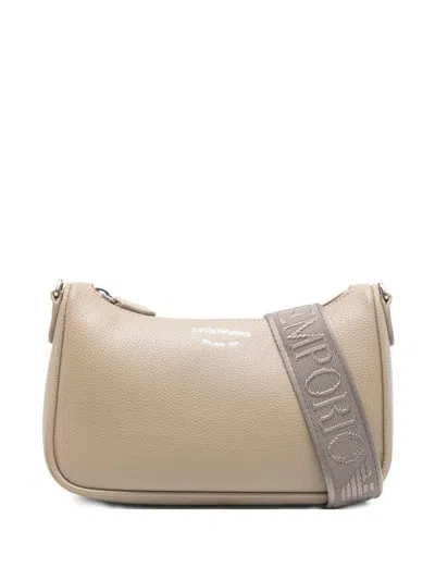 Emporio Armani Baguette Mini Shoulder Bag Adjustable Strap In Brown