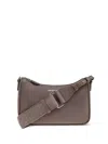 Emporio Armani Grey Logo-plaque Crossbody Bag In Gray