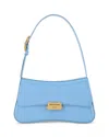 Emporio Armani Official Store Brushed-finish Baguette Shoulder Bag In Blue