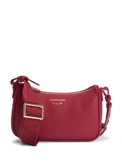 Emporio Armani Baguette Shoulder Bag In Burgundy