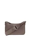 Emporio Armani Grey Logo-plaque Crossbody Bag In Gray